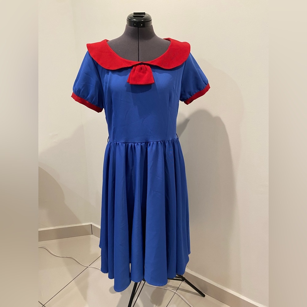 Lindy Bop UK Fit & Flare Collared Pinup Dress (UK 14/US L)